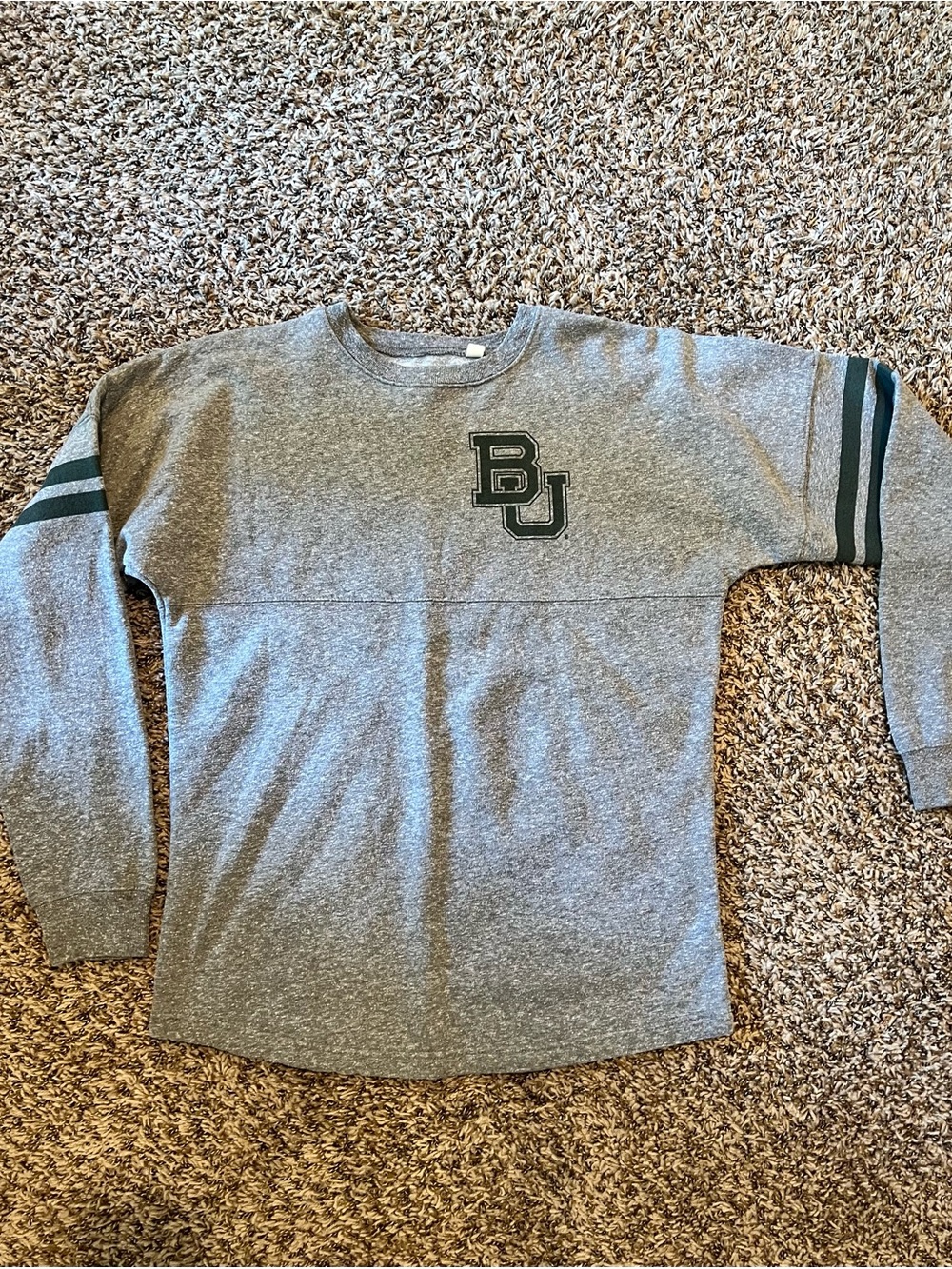 Baylor Gray Long-Sleeve Crewneck Top